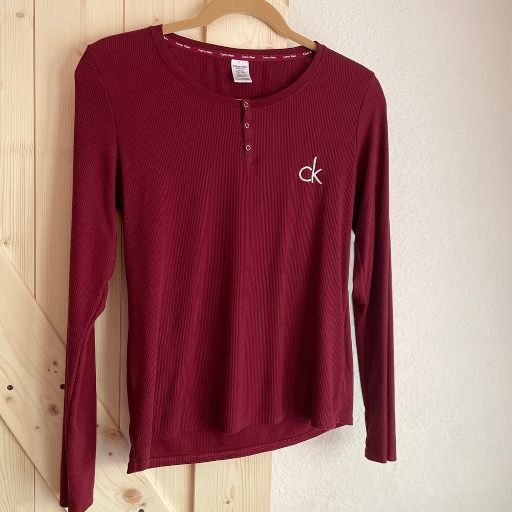 Calvin Klein long sleeve sleep shirt